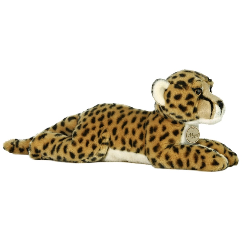 Aurora Realistic Miyoni Cheetah Stuffed Animal - Lifelike Detail - Cherished Companionship - Brown 17 Inches