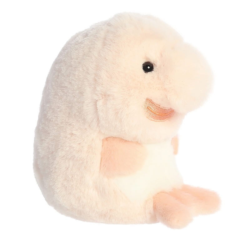 Aurora Round Rolly Pet Bailey Blobfish Stuffed Animal - Adorable Companions - On-The-Go Fun - Pink 5 Inches