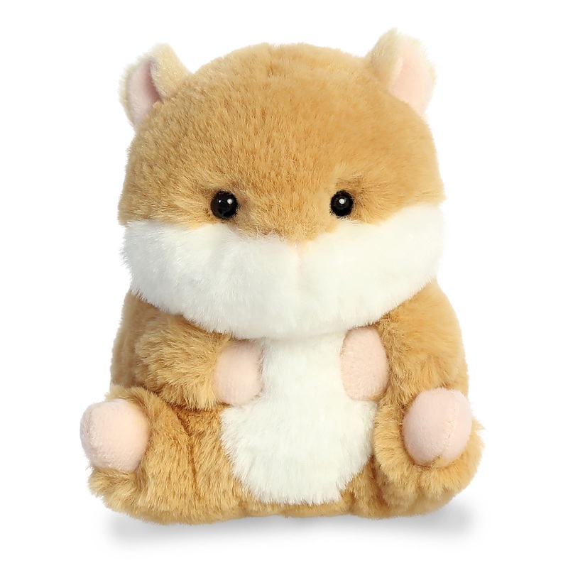 Aurora Round Rolly Pet Frolic Hamster Stuffed Animal - Adorable Companions - On-The-Go Fun - Brown 5 Inches