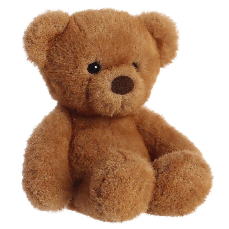Aurora Snuggly Softie Bear Stuffed Animal - Comforting Companion - Imaginative Play - Brown 9 Inches