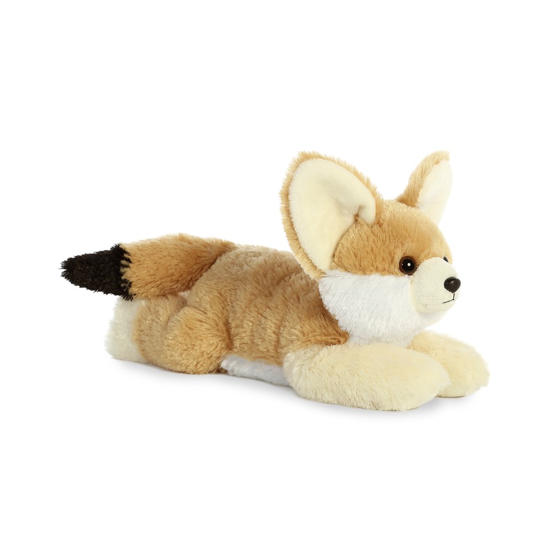 Aurora Adorable Flopsie Fennec Fox Stuffed Animal - Playful Ease - Timeless Companions - Brown 12 Inches