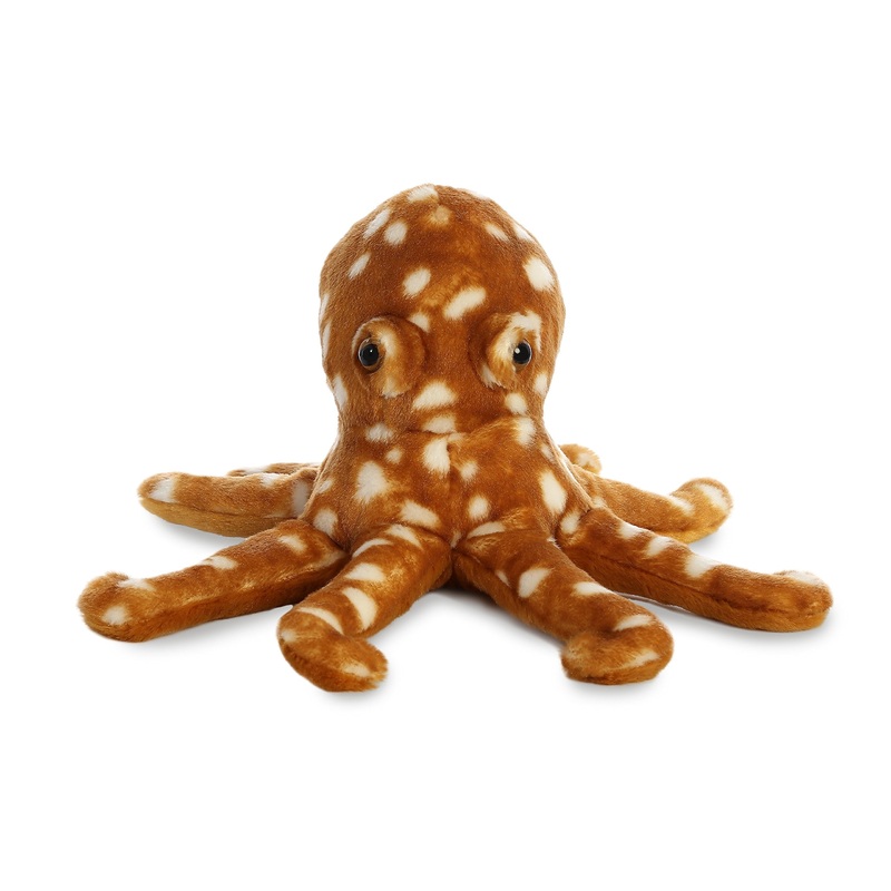Aurora Adorable Flopsie Octopus Stuffed Animal - Playful Ease - Timeless Companions - Orange 12 Inches