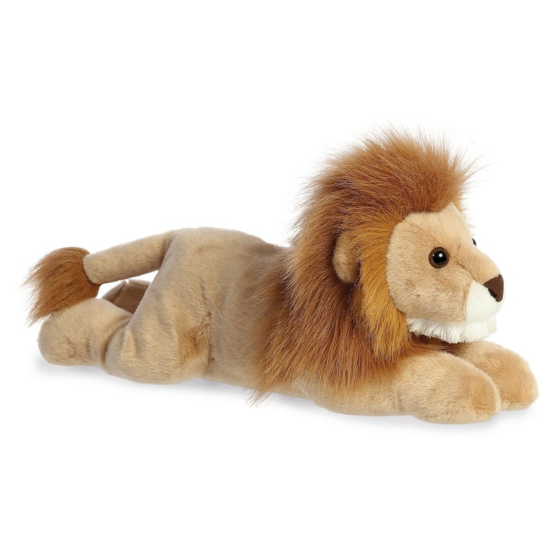 Aurora Adorable Grand Flopsie Leonardus Lion Stuffed Animal - Playful Ease - Timeless Companions - Brown 16.5 Inches