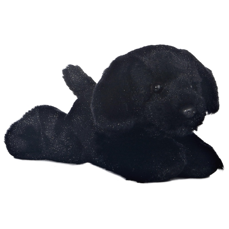 Aurora Adorable Mini Flopsie Blackie Stuffed Animal - Playful Ease - Timeless Companions - Black 8 Inches