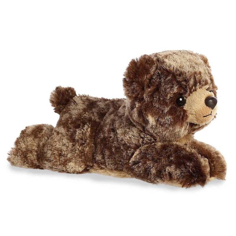 Aurora Adorable Mini Flopsie Brownie Bear Stuffed Animal - Playful Ease - Timeless Companions - Brown 8 Inches