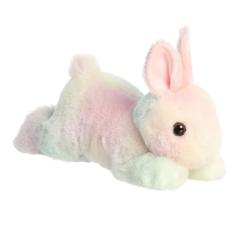 Aurora Adorable Mini Flopsie Spring Time Bunny Stuffed Animal - Playful Ease - Timeless Companions - Pastel 8 Inches