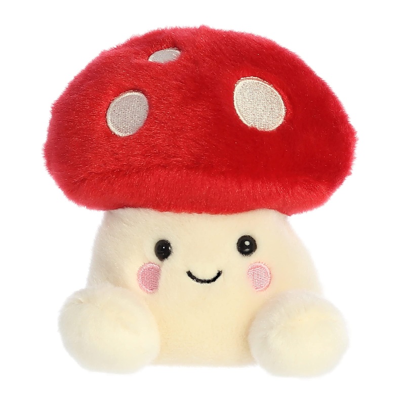 Aurora Adorable Palm Pals Amanita Mushroom Stuffed Animal - Pocket-Sized Play - Collectable Fun - Red 5 Inches