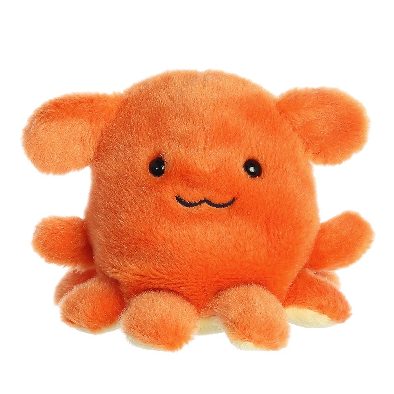 Aurora Adorable Palm Pals Ditsy Octopus Stuffed Animal - Pocket-Sized Play - Collectable Fun - Orange 5 Inches