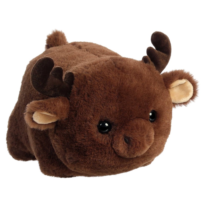 Aurora Adorable Spudsters Morty Moose Stuffed Animal - Comforting Cuddles - Playful Companions - Brown 10 Inches