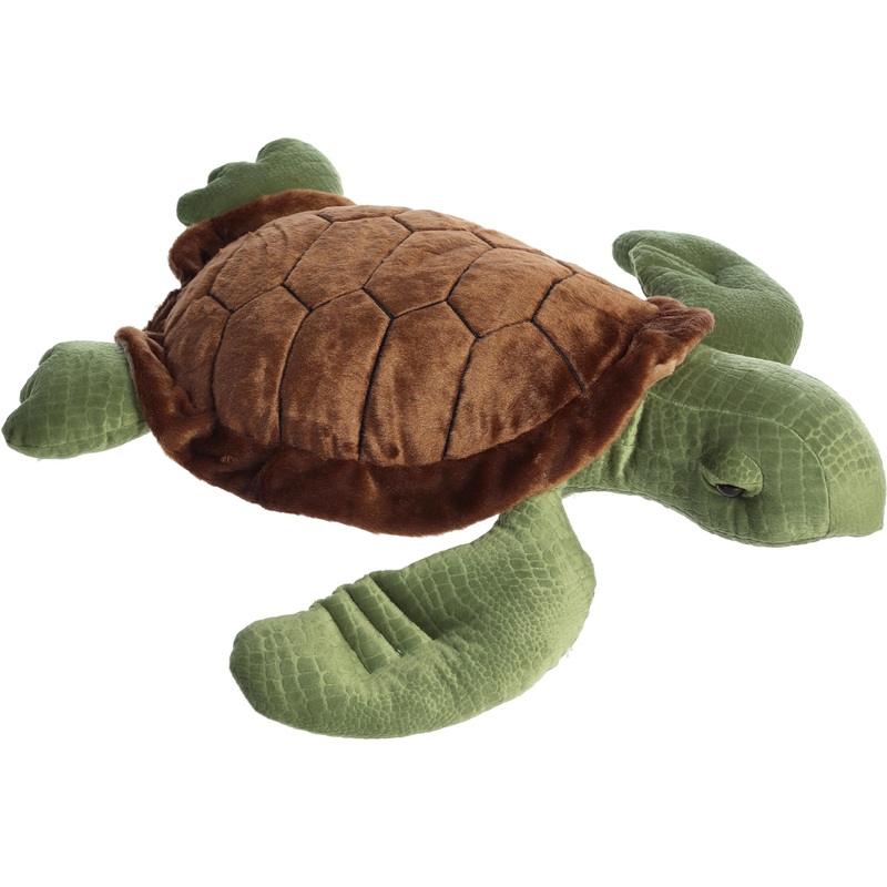 Aurora Adorable Super Flopsie Sea Turtle Stuffed Animal - Playful Ease - Timeless Companions - Green 27 Inches