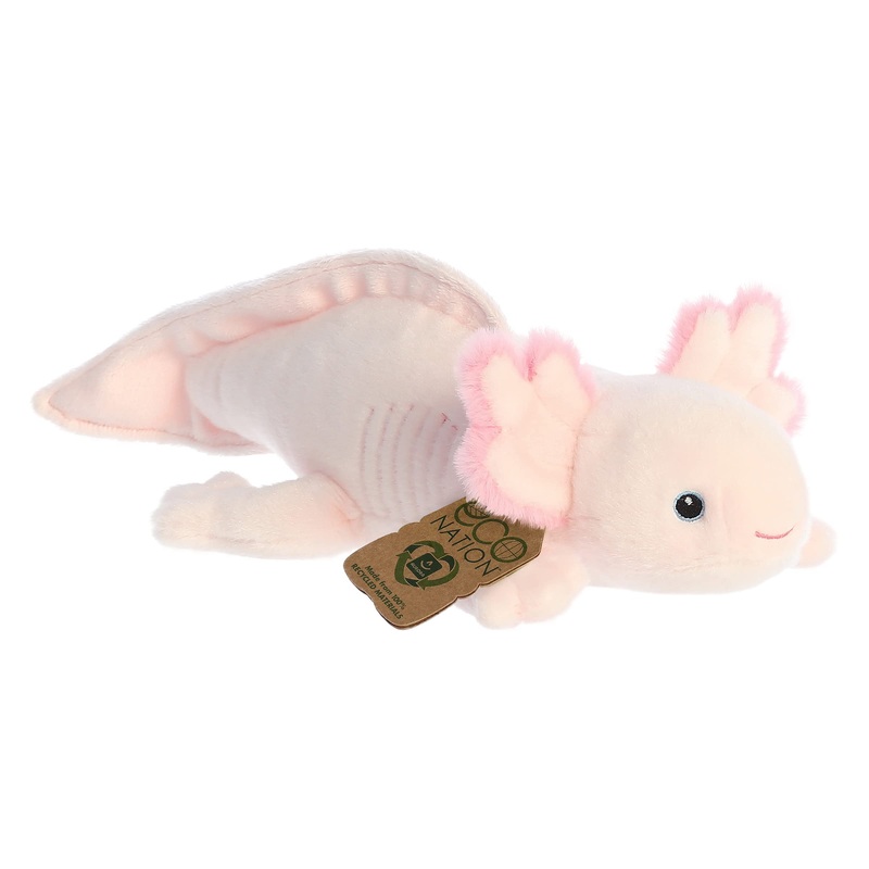 Aurora Eco-Friendly Eco Nation Axolotl Stuffed Animal - Environmental Consciousness - Recycled Materials - Pink 14.5 Inches