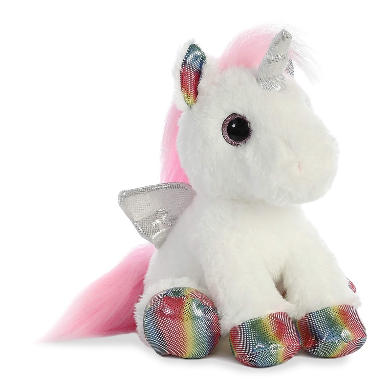 Aurora Enchanting Sparkle Tales Astra Unicorn Stuffed Animal - Magical Adventures - Endless Play - White 12 Inches