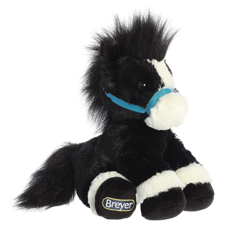 Aurora Exquisite Breyer Bridle Buddies Horse Stuffed Animal - Realistic Detailing - Imaginative Play - Black 11 Inches