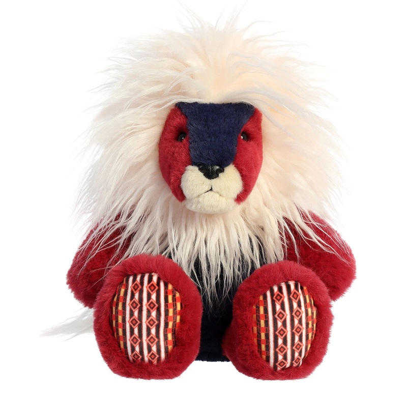 Aurora Exquisite Luxe Boutique Asha Lion Stuffed Animal - Luxurious Elegance - Sensory Delight - Red 12 Inches