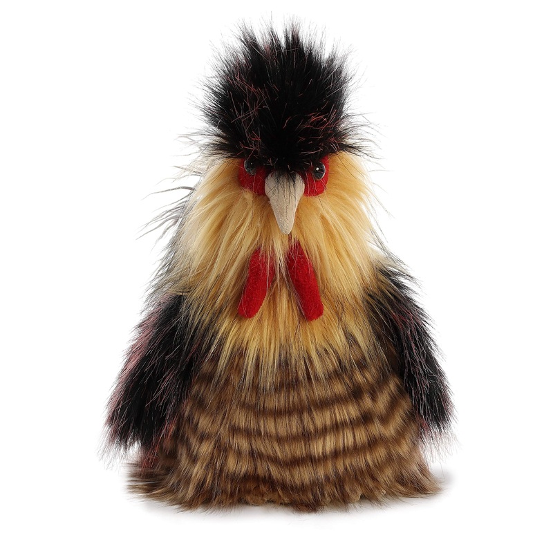 Aurora Exquisite Luxe Boutique Jacques Rooster-Cockerel Stuffed Animal - Luxurious Elegance - Sensory Delight - Multicolor 11 Inches