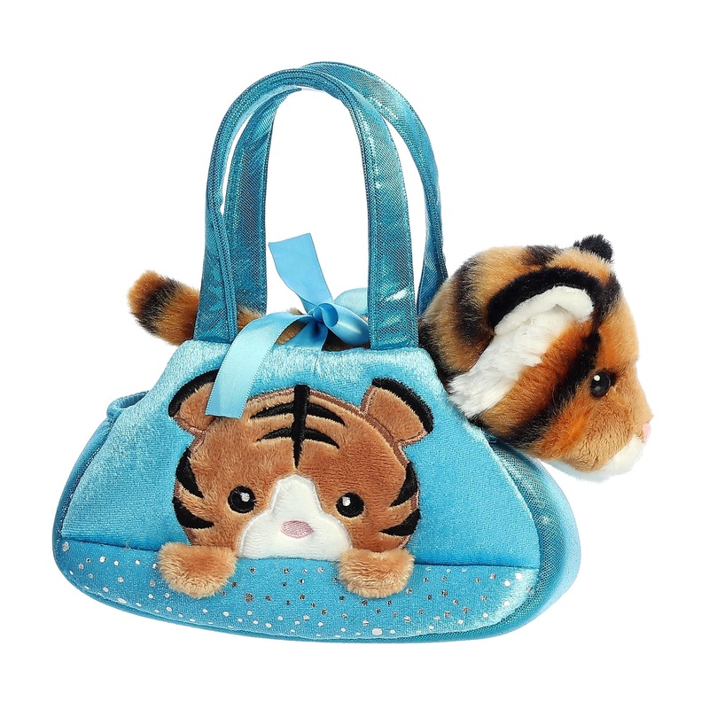 Aurora Fashionable Fancy Pals Peek-A-Boo Tiger Stuffed Animal - On-The-Go Companions - Stylish Accessories - Orange 7 Inches