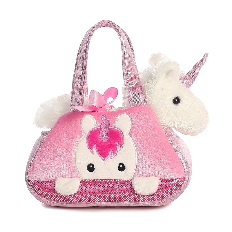 Aurora Fashionable Fancy Pals Peek-A-Boo Unicorn Stuffed Animal - On-The-Go Companions - Stylish Accessories - Multicolor 7 Inches
