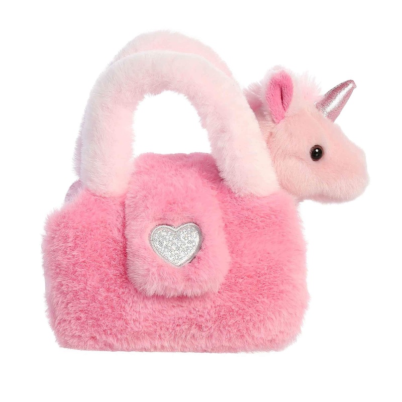 Aurora Fashionable Fancy Pals Plushy Pink Stuffed Animal - On-The-Go Companions - Stylish Accessories - 6 Inches
