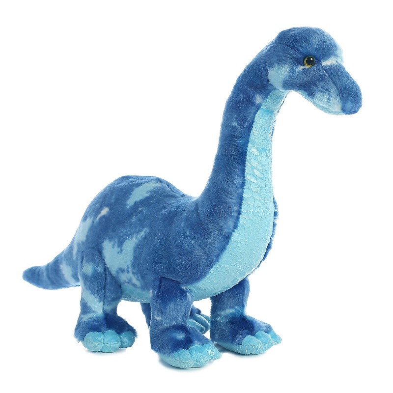 Aurora Ferocious Dinos & Dragons Brachiosaurus Stuffed Animal - Prehistoric Fun - Cuddly Companions - Blue 15.5 Inches