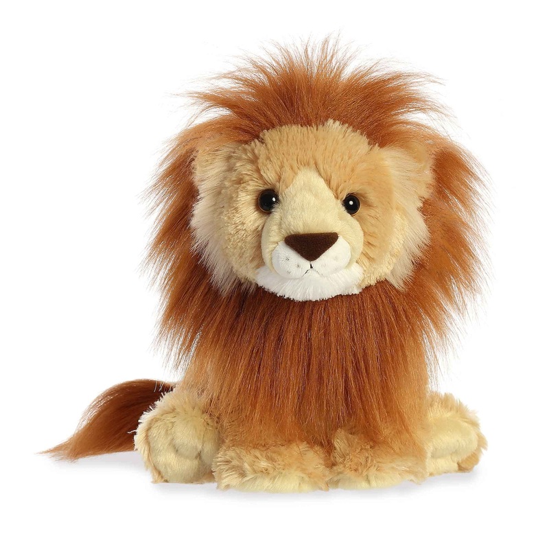 Aurora Huggable Destination Nation Lion Stuffed Animal - Global Exploration - Learning Fun - Brown 12 Inches