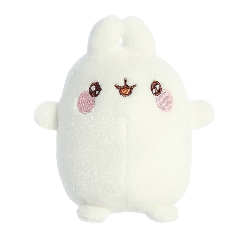 Aurora Playful Molang Excited Molang Stuffed Animal - Adorable Characters Design - White 5 Inches