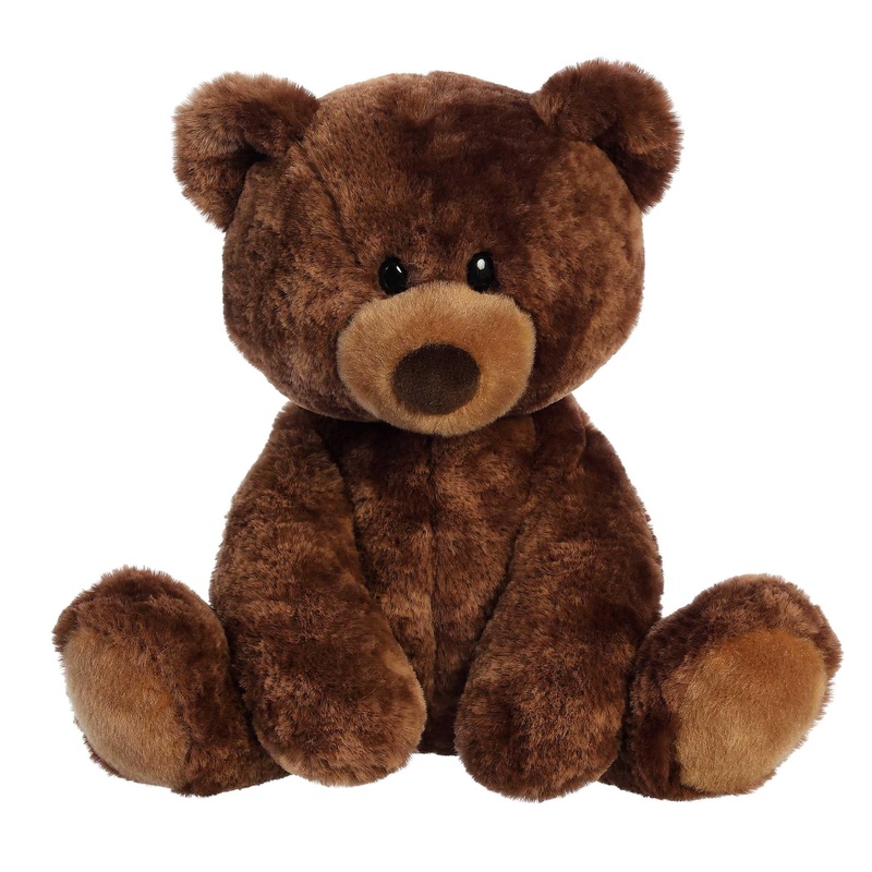 Aurora Snuggly Coco Swirl Bear Stuffed Animal - Comforting Companion - Imaginative Play - Brown 12.5 Inches