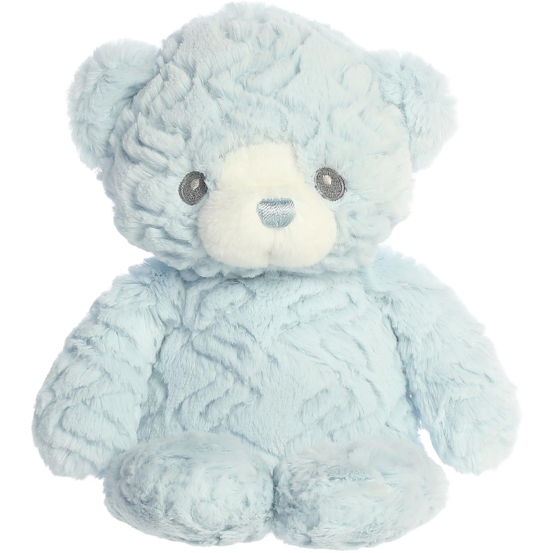 Aurora Snuggly Huggy Bear Baby Stuffed Animal - Comforting Companion - Imaginative Play - Blue 13 Inches
