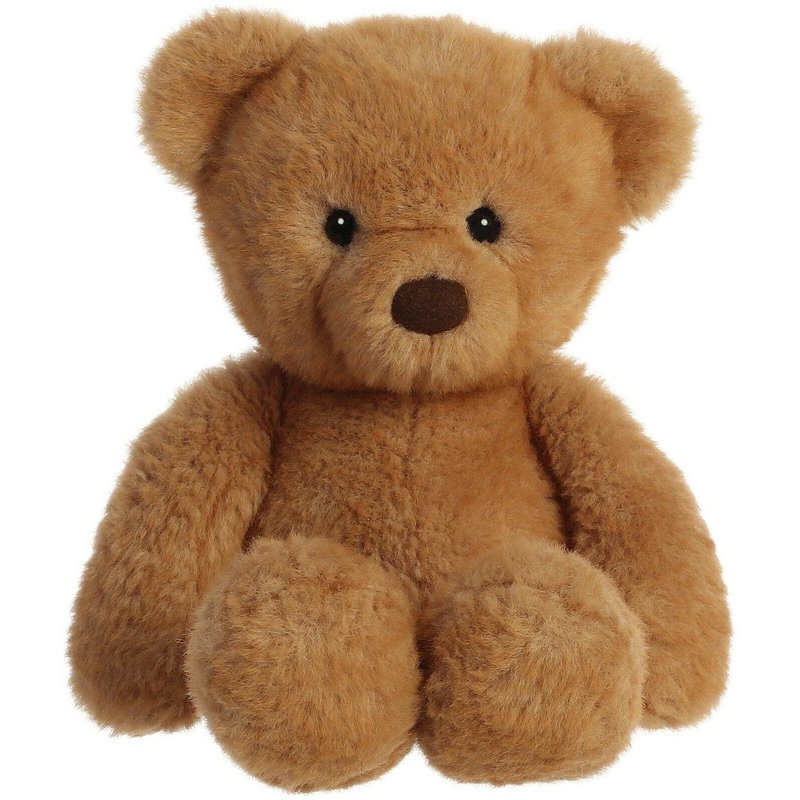 Aurora Snuggly Softie Bear Stuffed Animal - Comforting Companion - Imaginative Play - Brown 13 Inches