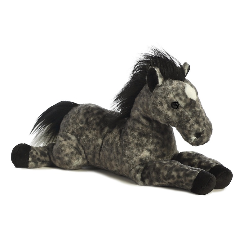 Aurora Adorable Flopsie Jack Stuffed Animal - Playful Ease - Timeless Companions - Gray 12 Inches