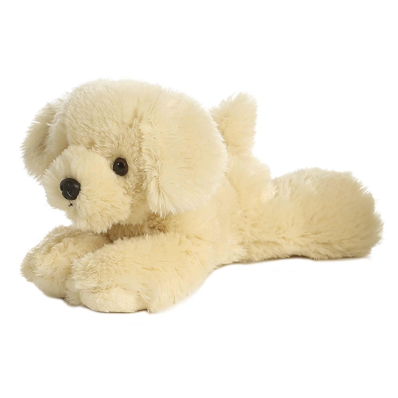 Aurora Adorable Mini Flopsie Bailie Stuffed Animal - Playful Ease - Timeless Companions - White 8 Inches