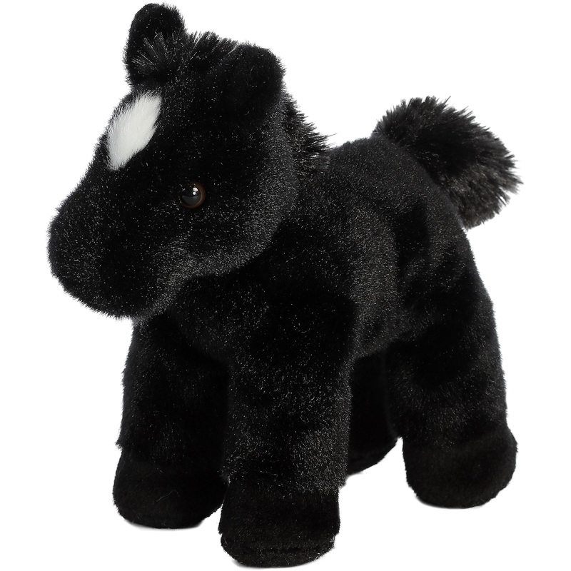 Aurora Adorable Mini Flopsie Beau Stuffed Animal - Playful Ease - Timeless Companions - Black 8 Inches