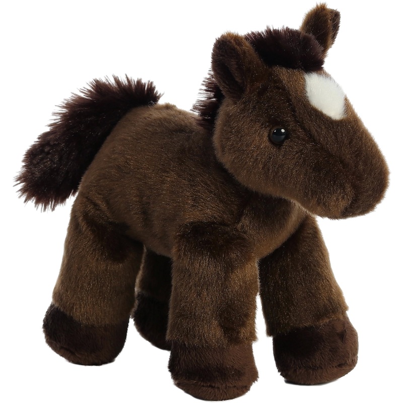 Aurora Adorable Mini Flopsie Chestnut Stuffed Animal - Playful Ease - Timeless Companions - Brown 8 Inches