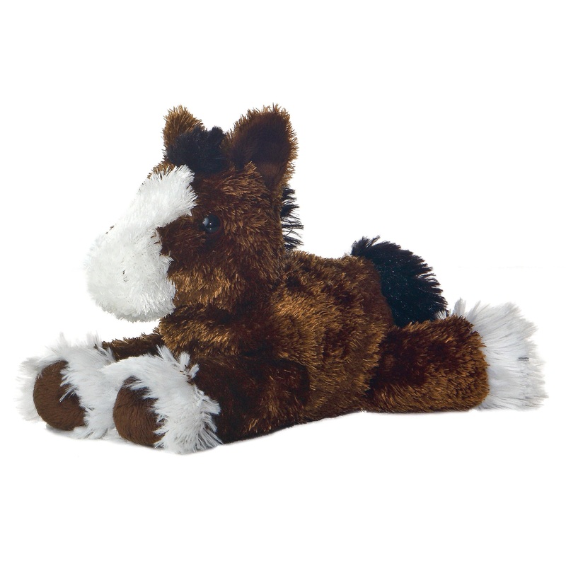 Aurora Adorable Mini Flopsie Clydes Stuffed Animal - Playful Ease - Timeless Companions - Brown 8 Inches