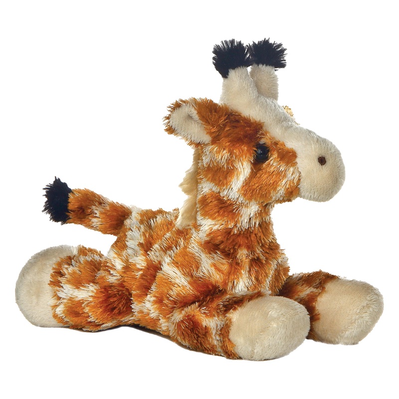Aurora Adorable Mini Flopsie Gigi Stuffed Animal - Playful Ease - Timeless Companions - Brown 8 Inches