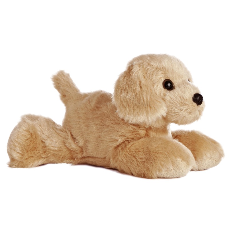 Aurora Adorable Mini Flopsie Golden Stuffed Animal - Playful Ease - Timeless Companions - Brown 8 Inches