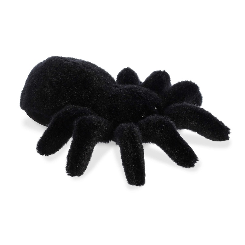 Aurora Adorable Mini Flopsie Tod Tarantula Stuffed Animal - Playful Ease - Timeless Companions - Black 8 Inches