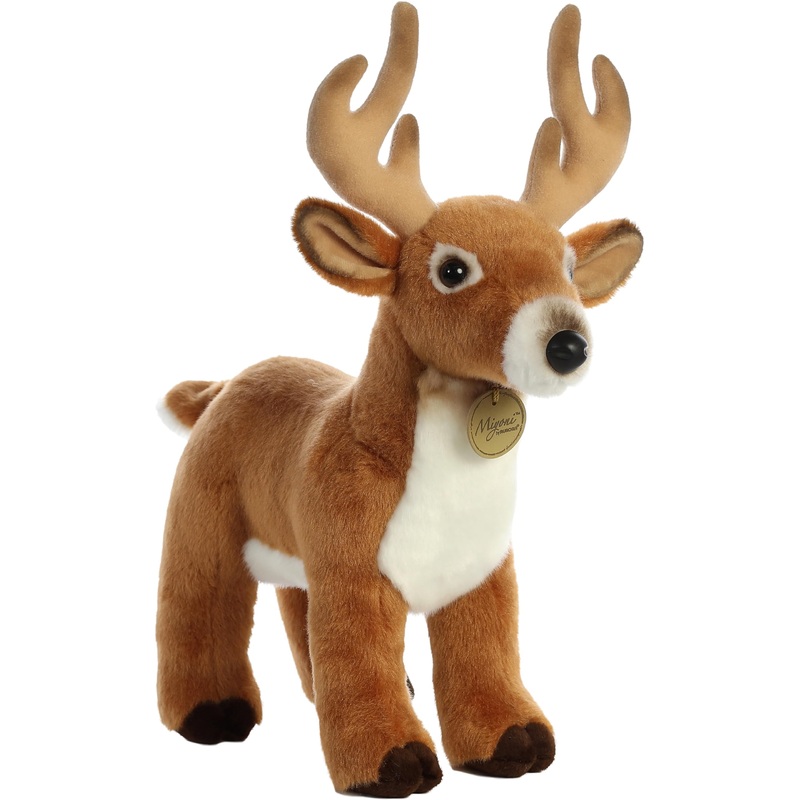Aurora Adorable Miyoni Deer Stuffed Animal - Lifelike Detail - Cherished Companionship - Brown 14 Inches