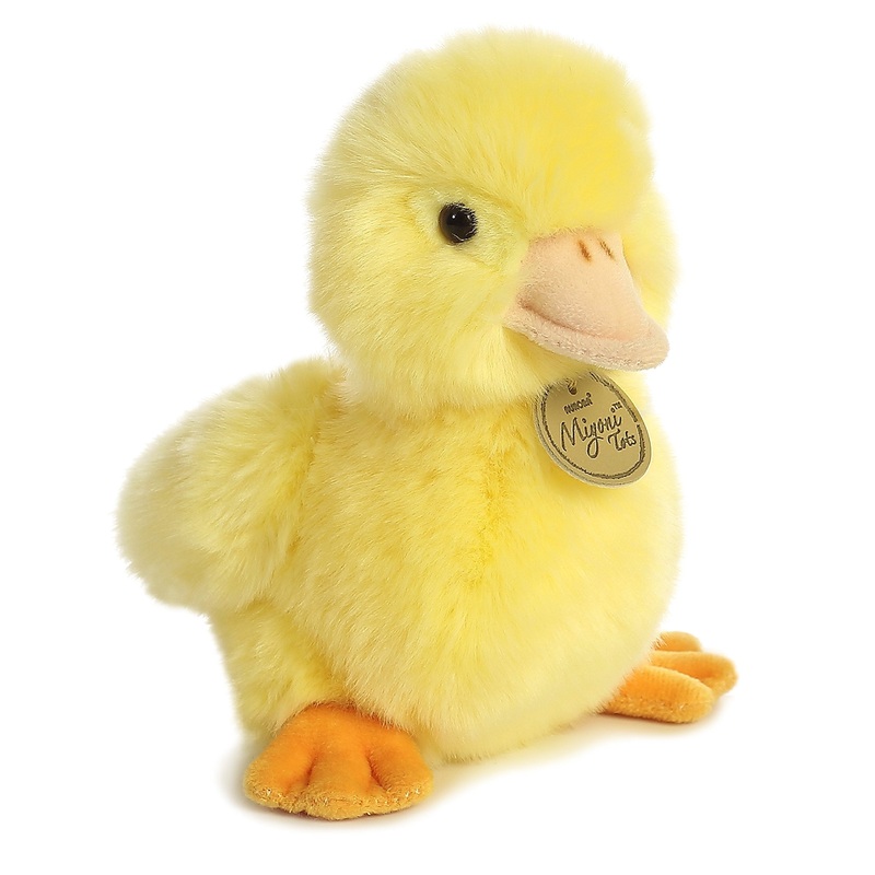 Aurora Adorable Miyoni Tots Duckling Stuffed Animal - Lifelike Detail - Cherished Companionship - Yellow 7.5 Inches