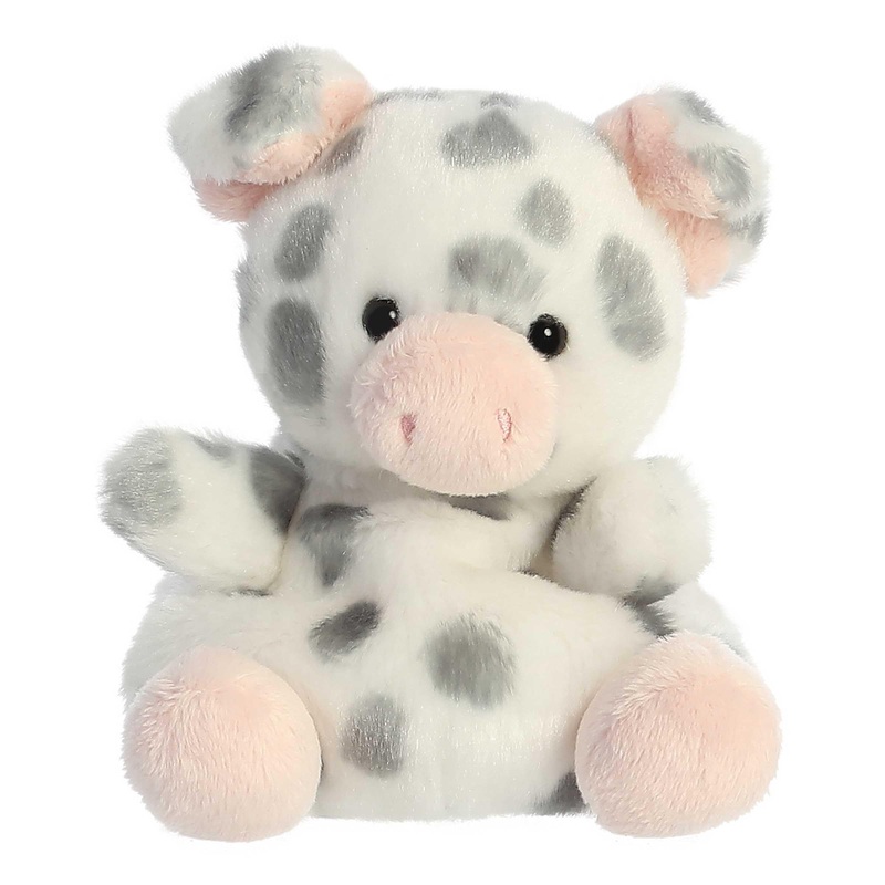 Aurora Adorable Palm Pals Piggles Spotted Piglet Stuffed Animal - Pocket-Sized Play - Collectable Fun - White 5 Inches