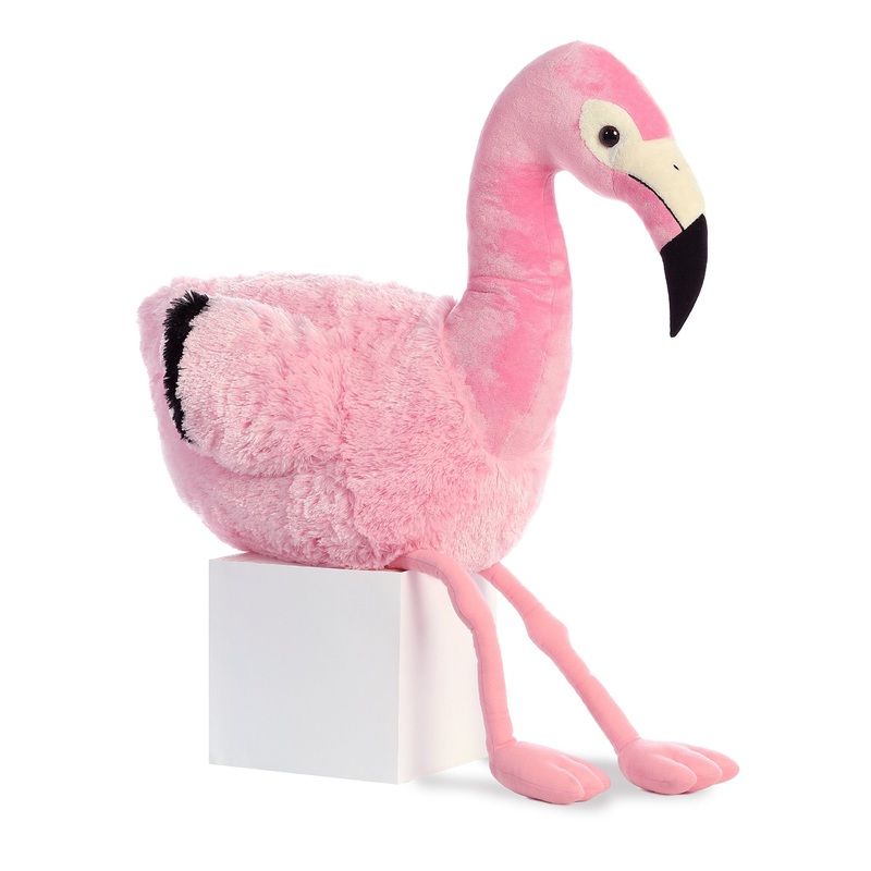 Aurora Adorable Super Flopsie Flamingo Stuffed Animal - Playful Ease - Timeless Companions - Pink 34 Inches