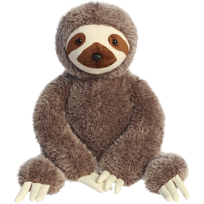 Aurora Adorable Super Flopsie Sloth Stuffed Animal - Playful Ease - Timeless Companions - Brown 28 Inches