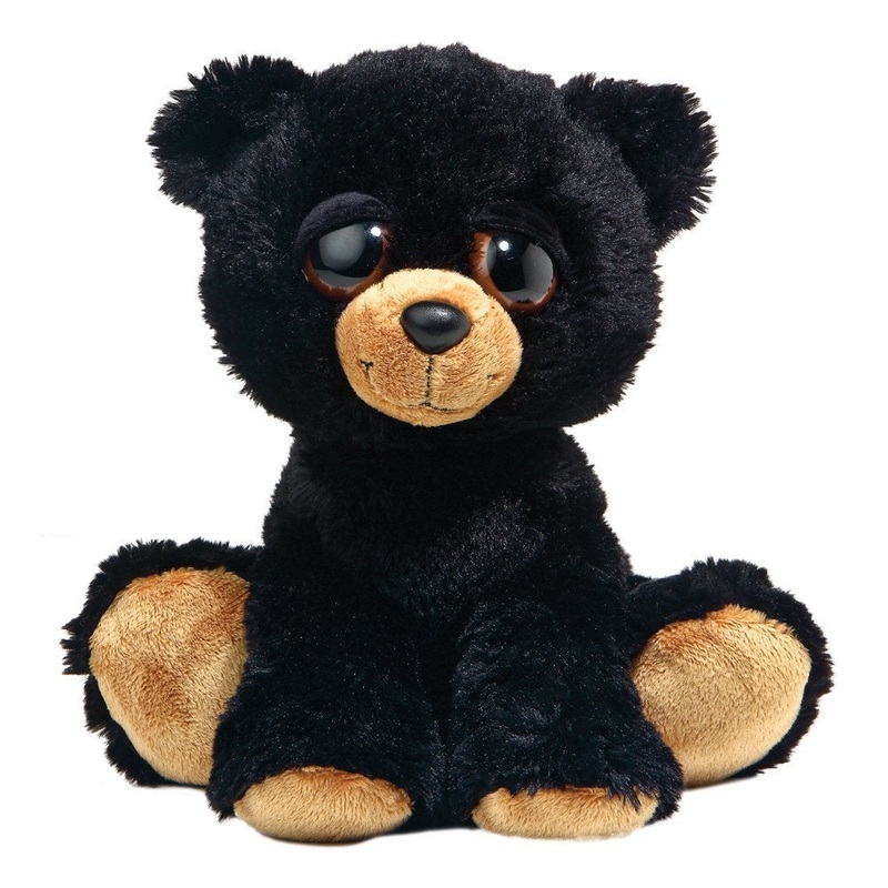 Aurora Enchanting Dreamy Eyes Barnam Stuffed Animal - Captivating Gaze - Whimsical Charm - Black 10 Inches