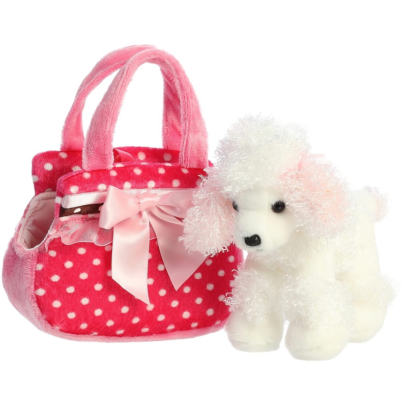 Aurora Fashionable Fancy Pals Fancy Pink Polka Dot Stuffed Animal - On-The-Go Companions - Stylish Accessories - 8 Inches