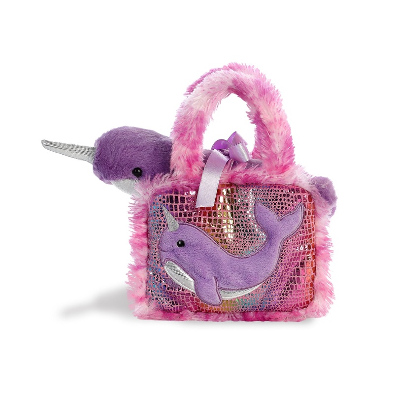 Aurora Fashionable Fancy Pals Narwhal Stuffed Animal - On-The-Go Companions - Stylish Accessories - Multicolor 7 Inches
