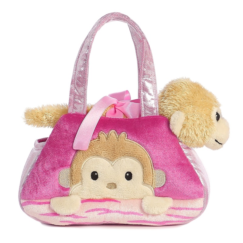 Aurora Fashionable Fancy Pals Peek-A-Boo Monkey Stuffed Animal - On-The-Go Companions - Stylish Accessories - Multicolor 7 Inches
