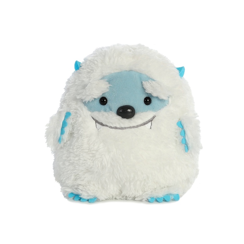 Aurora Festive Holiday Baby Yeti Stuffed Animal - Seasonal Cheer - Heartwarming Gifts - White 6 Inches