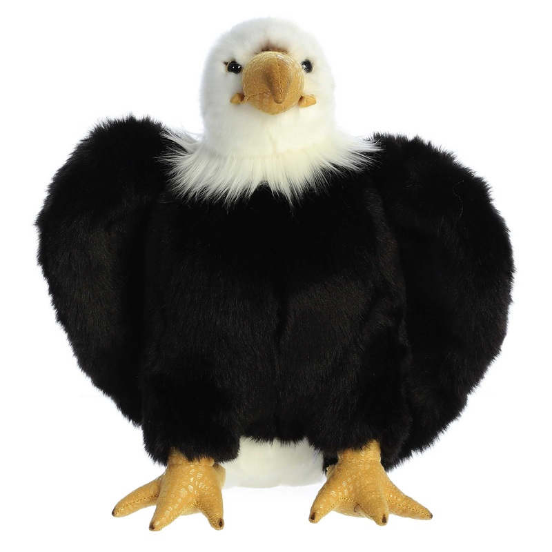Aurora Playful Wild Life Regal Eagle Stuffed Animal - Comforting Companion - Imaginative Play - Black 10.5 Inches