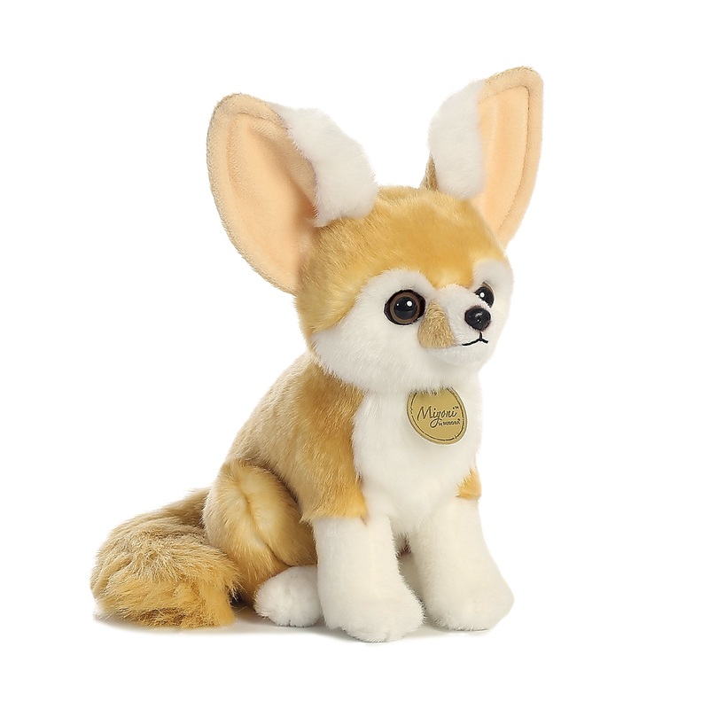 Aurora Realistic Miyoni Fennec Fox Stuffed Animal - Lifelike Detail - Cherished Companionship - Brown 9 Inches