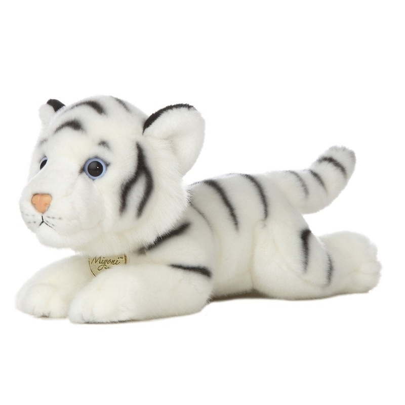 Aurora Realistic Miyoni White Tiger Stuffed Animal - Lifelike Detail - Cherished Companionship - 11 Inches