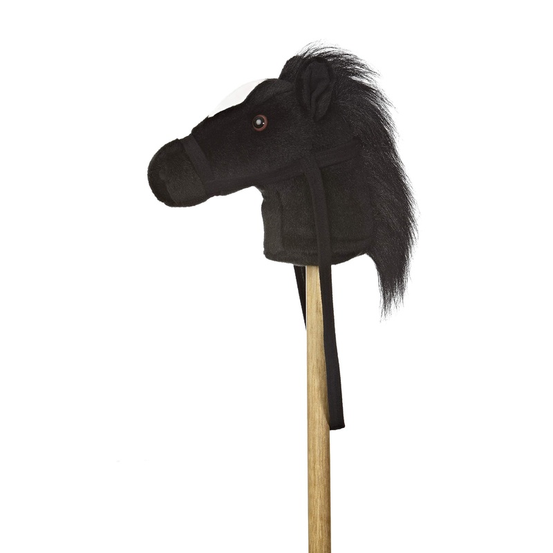 Aurora World World Giddy-Up Stick Horse 37' Plush, Black